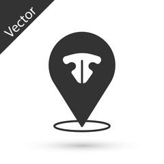 Grey Cat nose icon isolated on white background. Vector