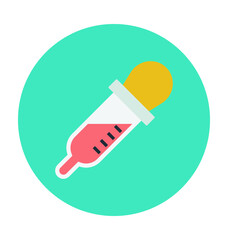 Pipette Colored Vector Icon 