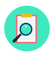 Search Document Colored Vector Icon