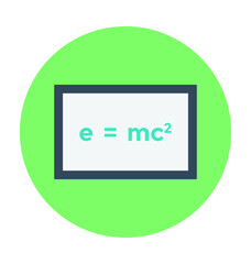Scientific Formula Colored Vector Icon