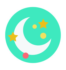 Nighttime Colored Vector Icon