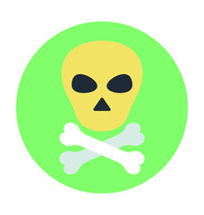 Jolly Roger Colored Vector Icon