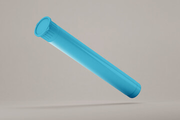 Tube for drawings mockup on soft color background
