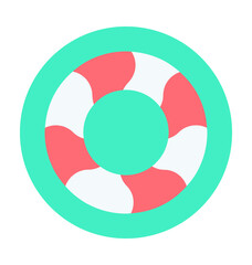 Life Ring Colored Vector Icon