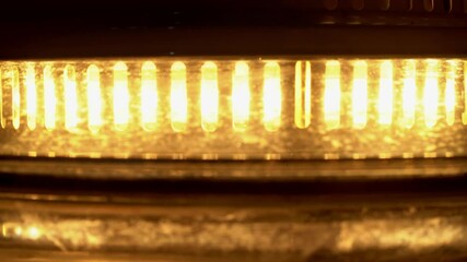 light from the electric oven is working.