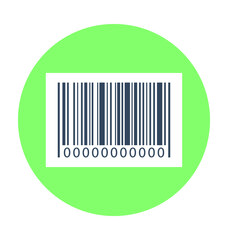 Barcode Colored Vector Icon 