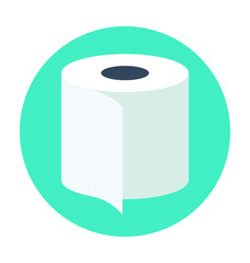 Toilet Paper Colored Vector Illustration