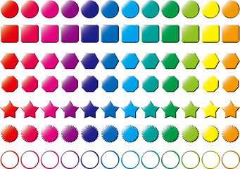 カラーフレームのイラスト素材集