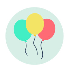 Balloons Colored Vector Illustration
