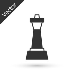 Grey Chess icon isolated on white background. Business strategy. Game, management, finance. Vector