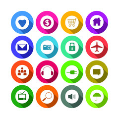 Web technology icon set vector illustration