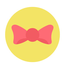 Hair Bow Colored Vector Illustration