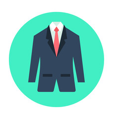 Men's Suit Colored Vector Illustration