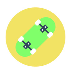 Skateboard Colored Vector Icon