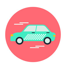 Sports Car Colored Vector Icon
