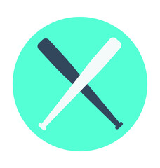 Obraz premium Baseball Bat Colored Vector Icon