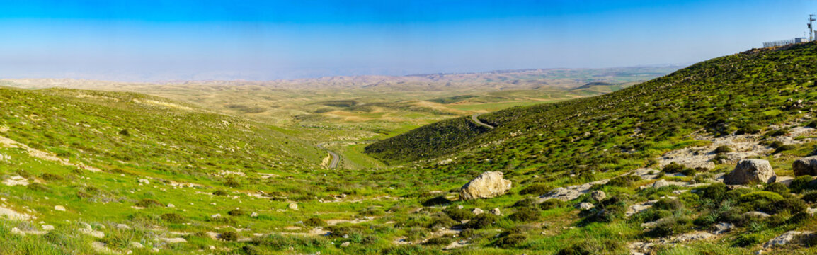 View from Mount Amasa towards the Judean Desert the Arad