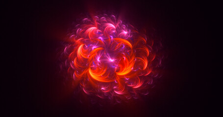 3D rendering abstract round light background