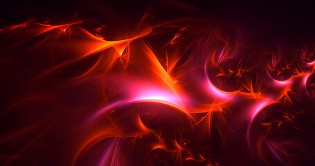 Fototapeta premium 3D rendering abstract multicolor fractal light background