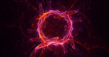 3D rendering abstract round light background