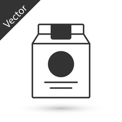 Grey Online ordering and fast food delivery icon isolated on white background. Vector