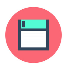 Floppy Colored Vector Icon