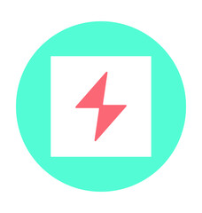 Flash Sign Colored Vector Icon 