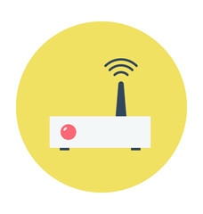 Wifi Router Colored Vector Icon