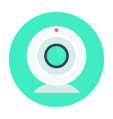Webcam Colored Vector Icon 
