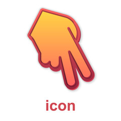 Gold Baseball glove icon isolated on white background. Vector