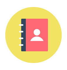 Address Book Colored Vector Icon