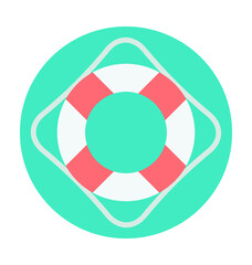 Life Ring Colored Vector Icon