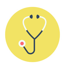 Stethoscope Colored Vector Icon 