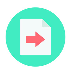 Forward Page Colored Vector Icon 