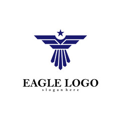 Obraz premium Eagle logo vector template. concept design