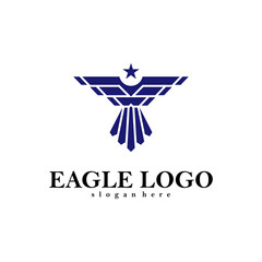 Obraz premium Eagle logo vector template. concept design