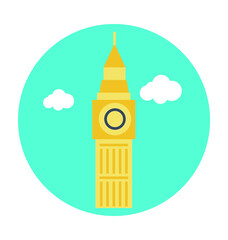 Big Ben Colored Vector Icon 