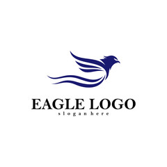 Fototapeta premium Eagle logo vector template. concept design