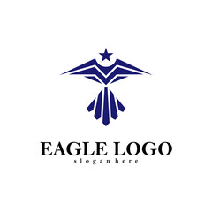 Obraz premium Eagle logo vector template. concept design