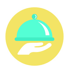 Food Serving Colored Vector Icon 