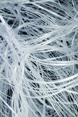 Pile of electricity white cables. abstract image