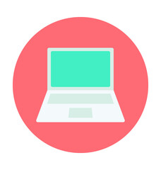 Laptop Colored Vector Icon 