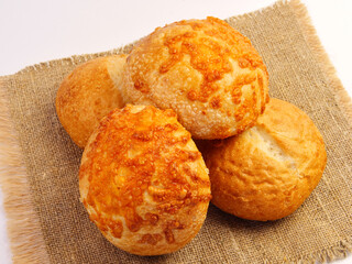 White bread with cheese topping