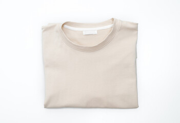 fold t-shirt on white background