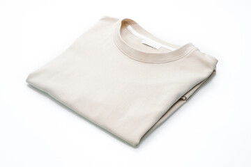 fold t-shirt on white background