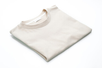 fold t-shirt on white background