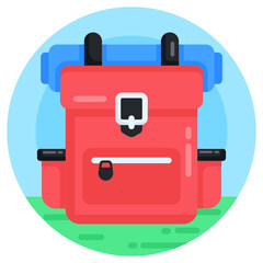
Backpack editable flat vector design  

