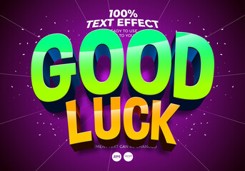 Good Luck Editable Text Effect