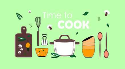 Vegetarian Cuisine. Tasty food. Cooking Food In The Kitchen. Time to cook. 