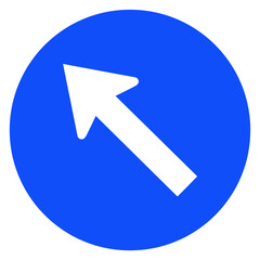 arrow signs go to the left traffic on a road. symbol vector illustration